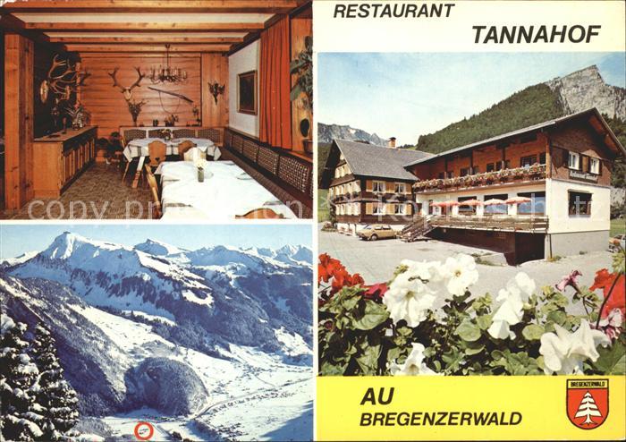 Au Bregenzerwald Restaurant Pension Tannahof Jaegerstube Panorama
