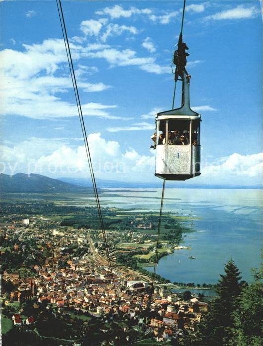 Bregenz Vorarlberg Panorama mit Pfaenderbahn
