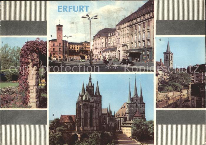ERFURT CITY Stadtpark Bahnhofsplatz HO Hotel Erfurter Hof Dom und Severin Kraem