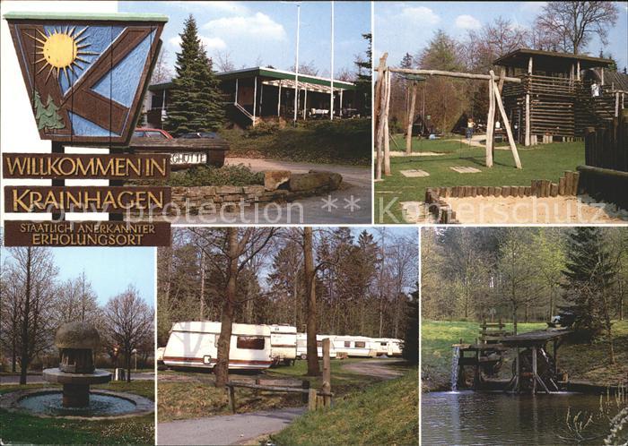 Obernkirchen OT Krainhagen Bungalow Spielplatz Brunnen Caravans Stauwehr
