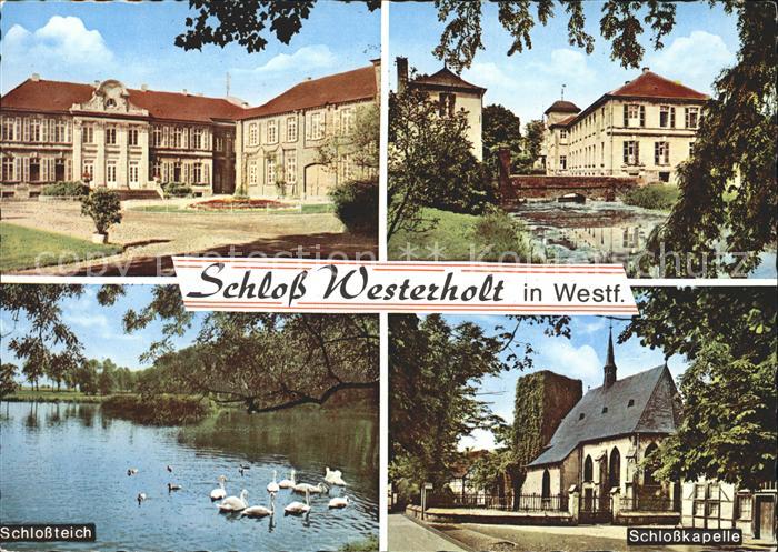 Buer Gelsenkirchen Schloss Westerholt Schlossteich Schlosskapelle