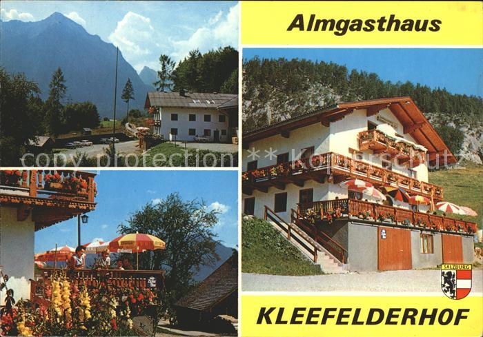 Strobl Almgasthaus Kleefelderhof Terrasse