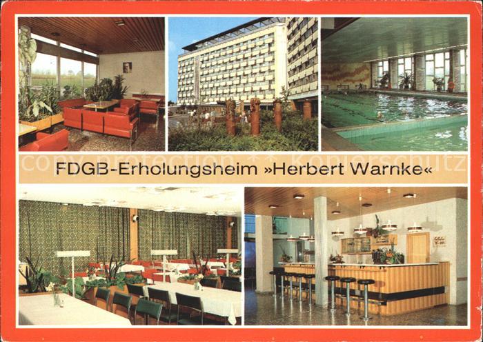 Klink Waren FDGB Erholungsheim Herbert Warnke Empfangshalle Schwimmhalle Gr Rest