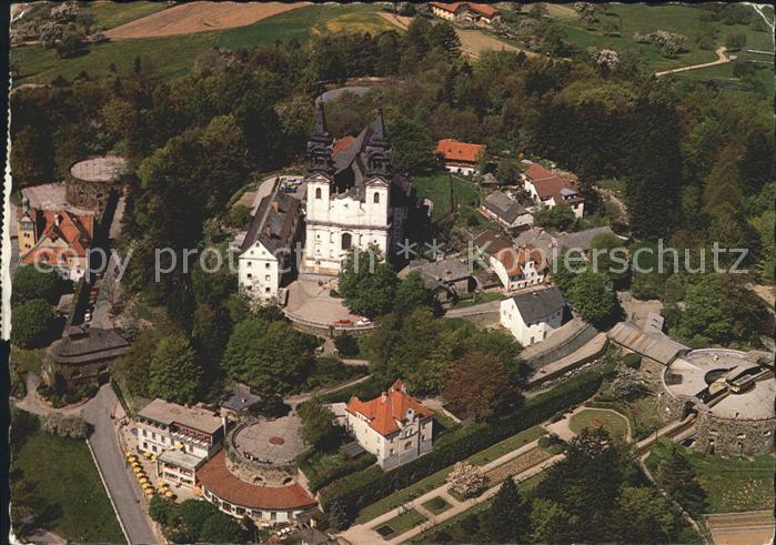 Linz Donau Postlingberg Wallfahrtsbasilika Fliegeraufnahme
