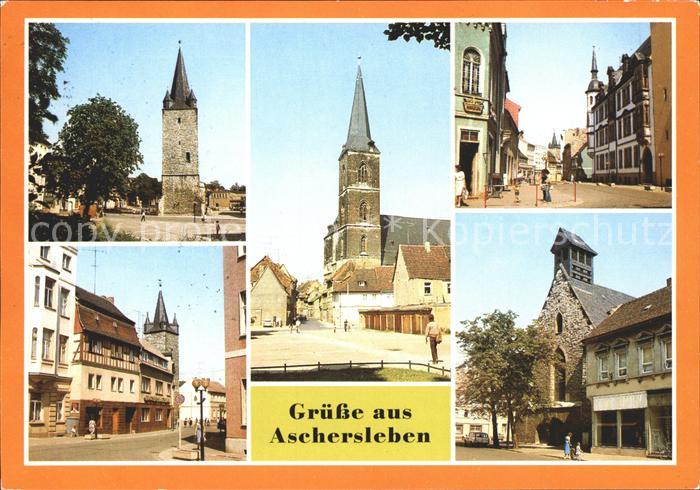Aschersleben Sachsen-Anhalt Johannesturm Stephaniekirche Markt