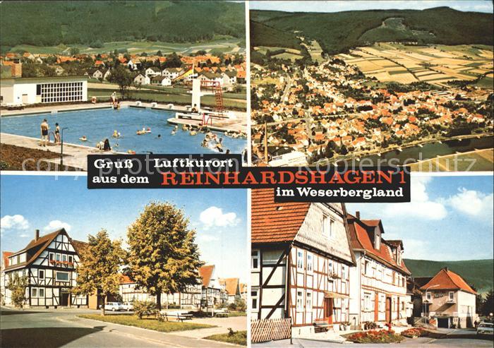 Reinhardshagen Freibad Fliegeraufnahme Dorfstrasse