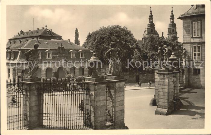 FULDA Hessen Blick vom Schlosshof auf Hauptwache und Dom Barockstadt