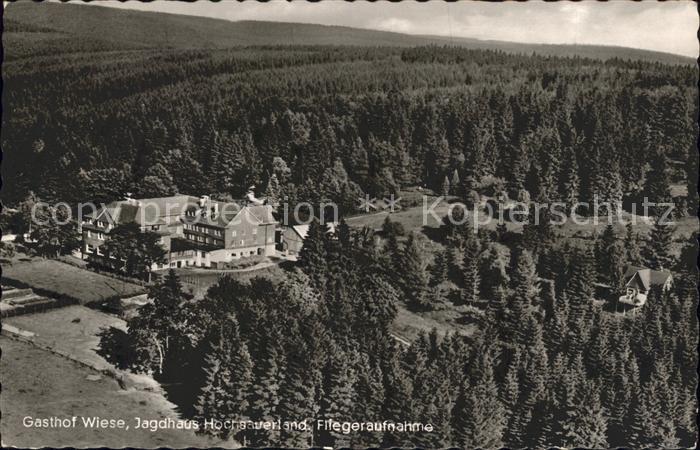 Jagdhaus Sauerland Gasthof Wiese Fliegeraufnahme