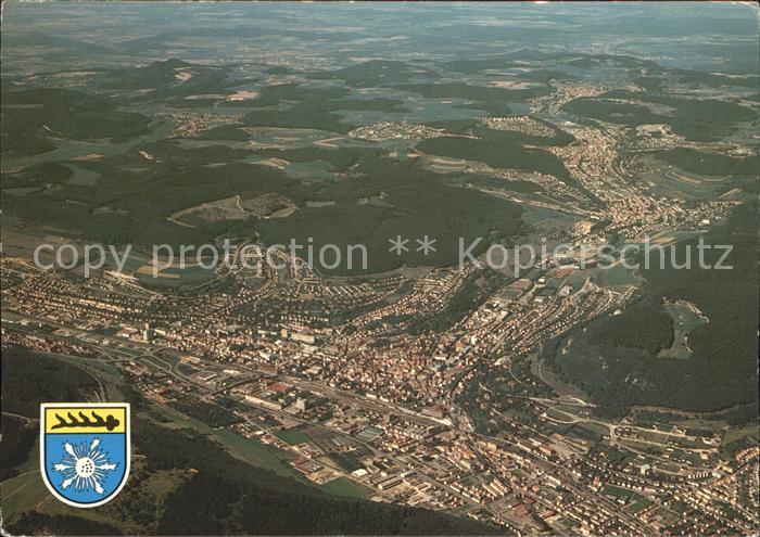 Albstadt Wuerttemberg Schwaebische Alb Fliegeraufnahme Wappen