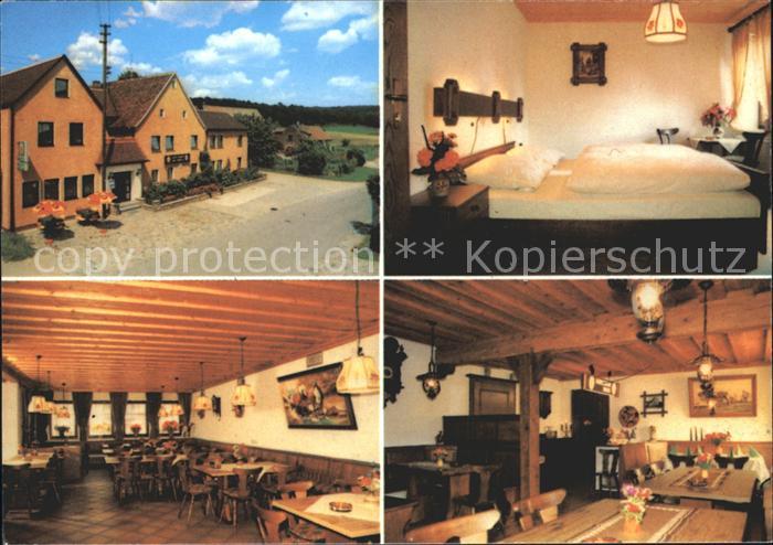 Obernzenn Gasthaus Loewen Doppelzimmer Restaurant