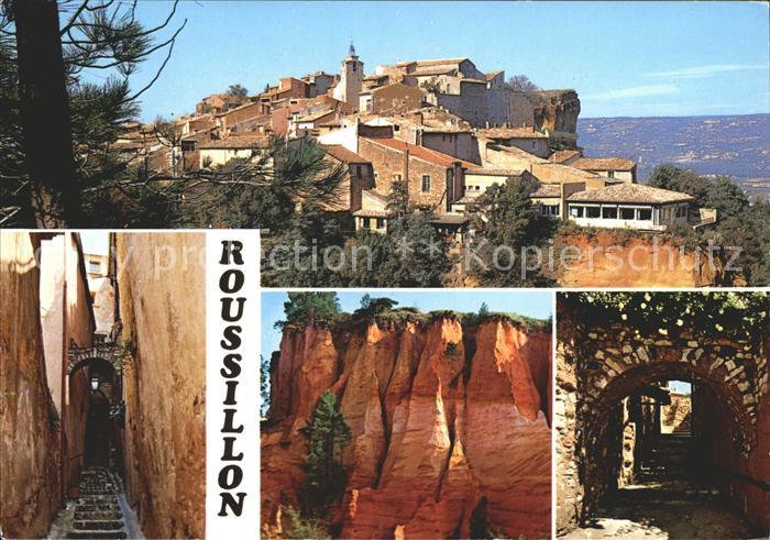 Roussillon Vaucluse Vue generale Falaises d ocres