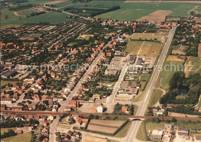 Norre Alslev Stationsby Nordfalster Eisenbahn Fliegeraufnahme