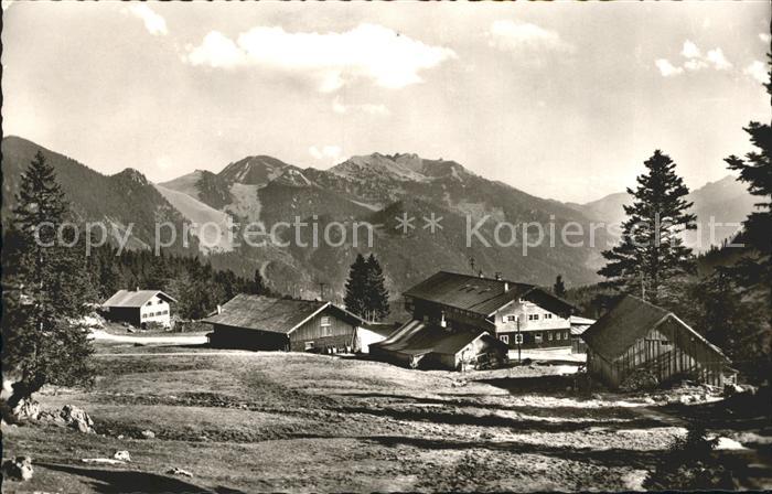 Obere Firstalm Bayern mit Rauhkopf Miesing Rotwand