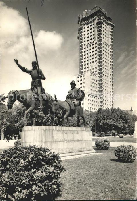 Madrid Spain Cervantes Monument