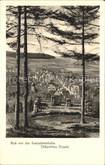 Olbernhau Erzgebirge Blick von Kretzschmarhoehe
