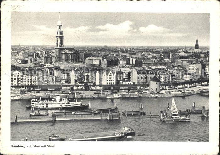 HAMBURG  CITY Hafen mit Stadt