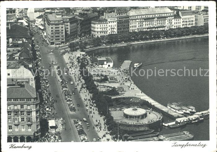 HAMBURG  CITY Fliegeraufnahme Jungfernstieg