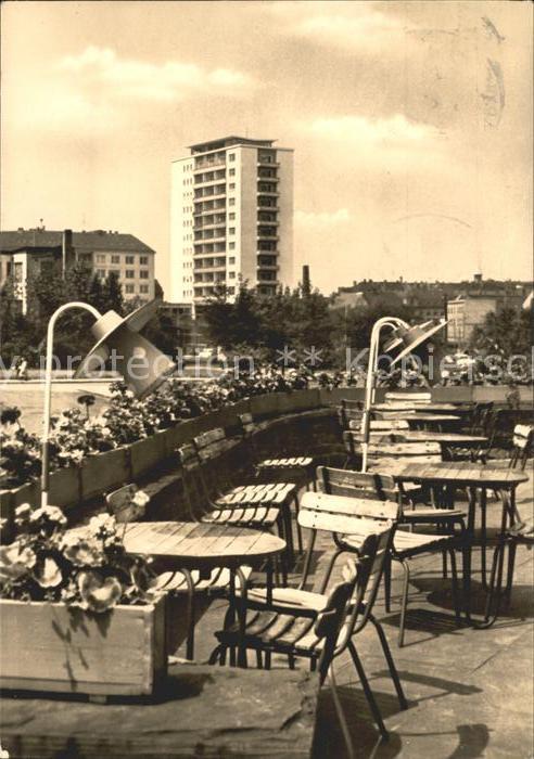 Karl-Marx-Stadt CHEMNITZ Hochhaus Klosterstrasse Terrasse