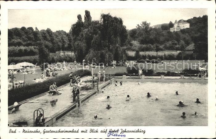 Bad Neuenahr-Ahrweiler Gartenschwimmbad mit Blick auf Hotel Johannisburg