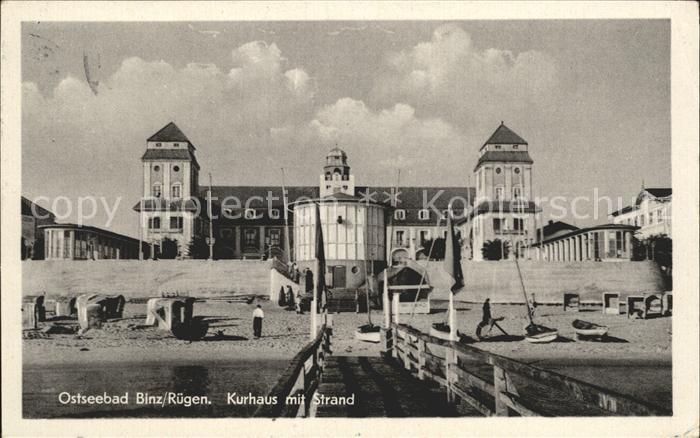 Binz Ruegen Kurhaus mit Strand Ostseebad