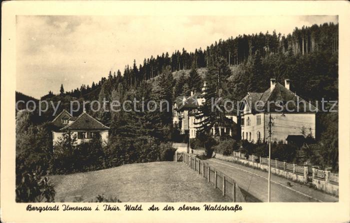 Ilmenau Thueringen An der oberen Waldstrasse Bergstadt Thueringer Wald