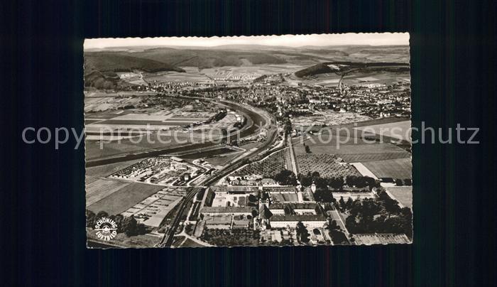 Hoexter Weser Schloss Corvey Siedlung Jugendherberge Fliegeraufnahme