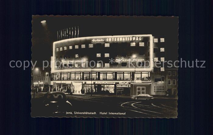 Jena Hotel International bei Nacht Universitaetsstadt