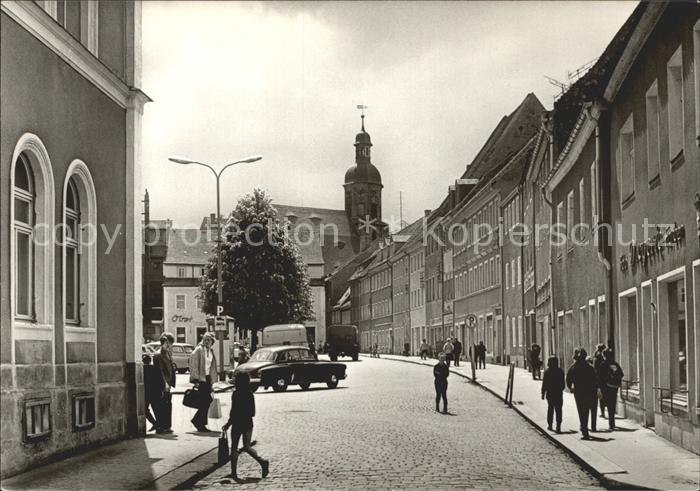 Dippoldiswalde Osterzgebirge Platz des Friedens und Stadtkirche