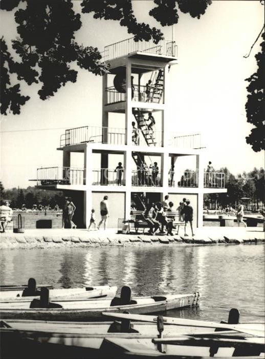 Grossschoenau Irschenberg Waldstrandbad Sprungturm Schwimmbad Handbzug