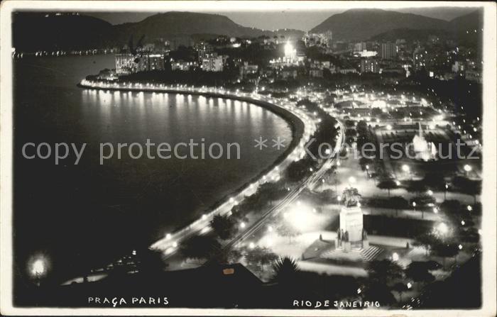 Rio de Janeiro Praca Paris Fliegeraufnahme Nacht