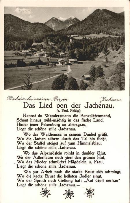 Jachenau das Lied der Jachenau