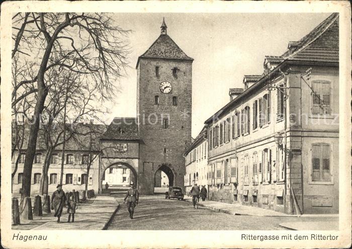 Hagenau Wald Rittergasse mit Rittertor