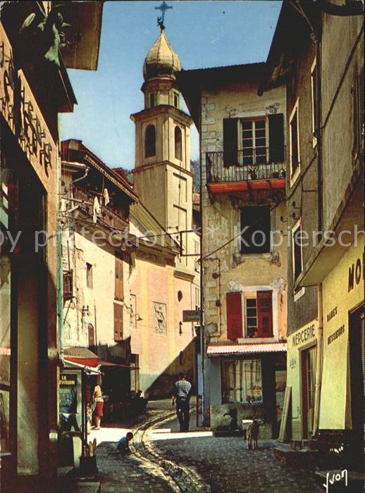 Saint-Martin-Vesubie Vieille rue Chapelle des Pénitents Blan