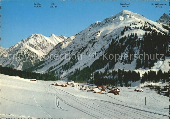 Baad Mittelberg Kleinwalsertal Baerenkopf Zwoelfer Elfer