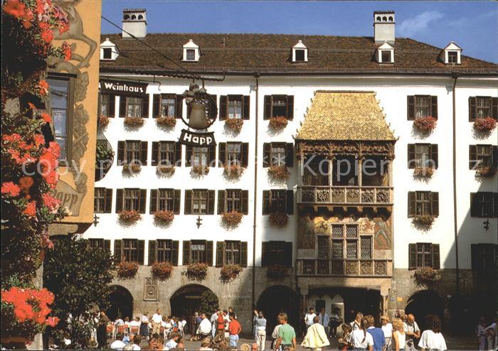 Innsbruck Fussgaengerzone Herzog- Friedrich- Strasse Goldenem Dachl