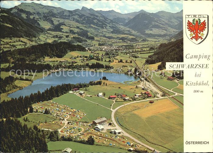 Kitzbuehel Tirol Camping Schwarzsee Fliegeraufnahme