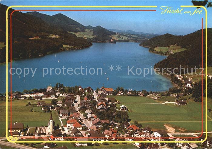 Fuschl See Salzkammergut Fliegeraufnahme