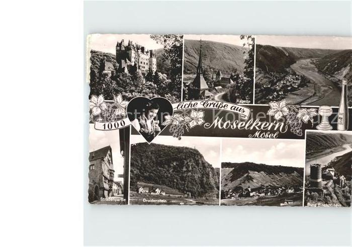 Moselkern Burg Eltz Kapelle Strassenpartie Drachenstein Burg Bischofstein