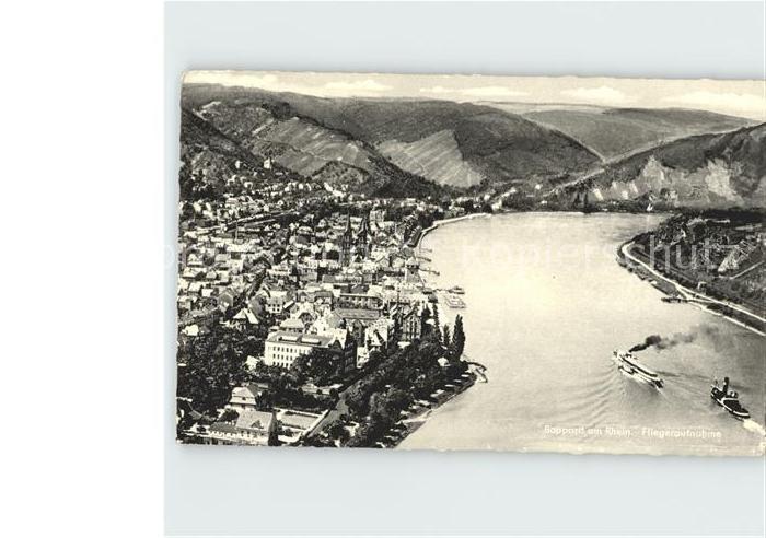 Boppard Rhein Fliegeraufnahme Dampfer