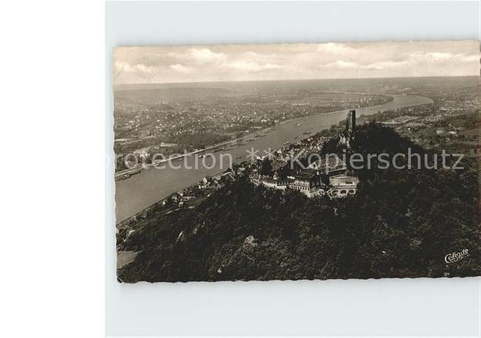 Koenigswinter Hotel Restaurant auf dem Drachenfels Fliegeraufnahme
