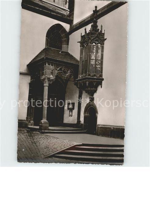 Wertheim Main Hauptportal und Erker an der ev Kirche