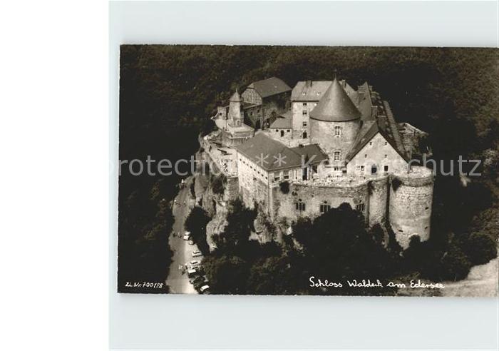 Waldeck Edersee Schloss Waldeck Fliegeraufnahme
