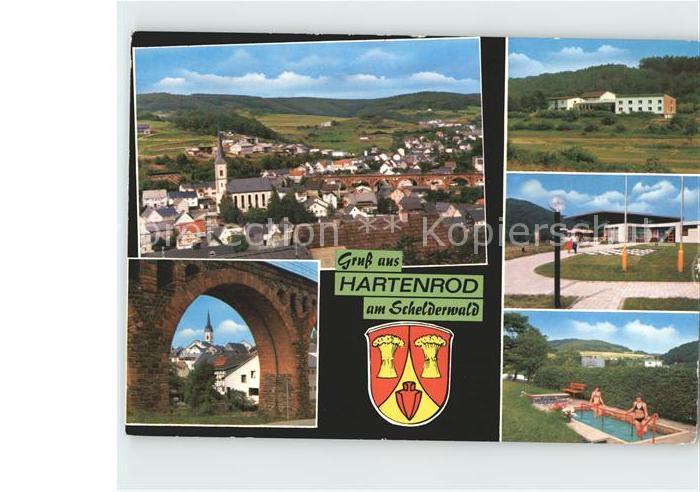 Hartenrod Gladenbach Panorama Teilansichten Schwimmbad