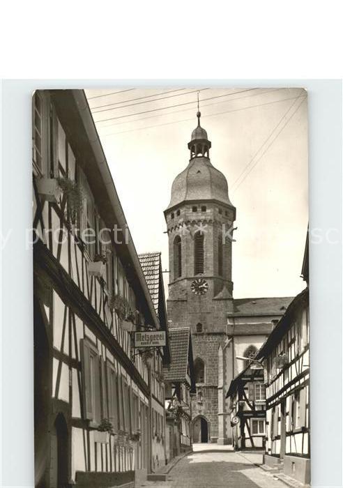 Kandel Pfalz Turmgasse mit St Georgskirche