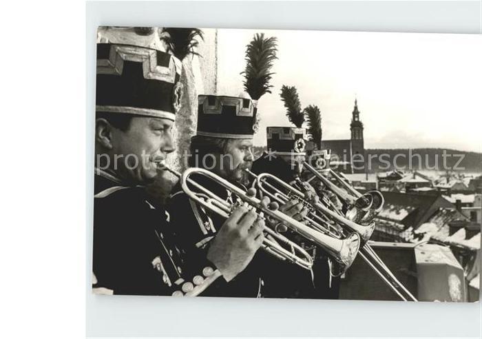 Schneeberg Erzgebirge Turmblasen zur Weihnachtszeit