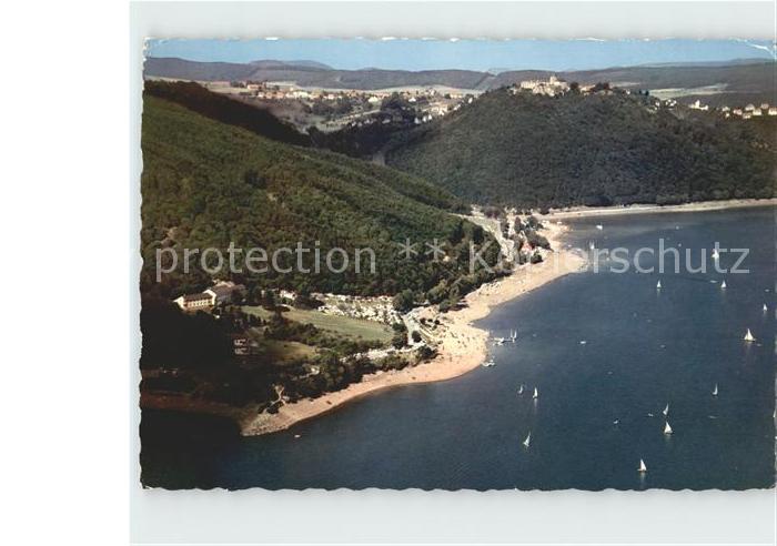 Waldeck Edersee Schloss Edertalsperre Fliegeraufnahme