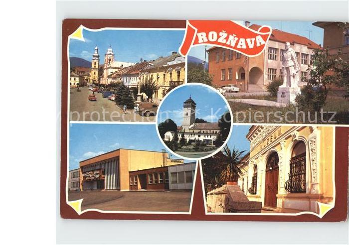 Roznava Namestie banikov Pamaetnik Slovenskeho narodneho povstania Zeleznicna st