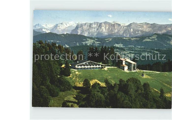 Bregenz Vorarlberg Berghaus Pfaender mit Pfaenderbahn Bergstation Arlberg