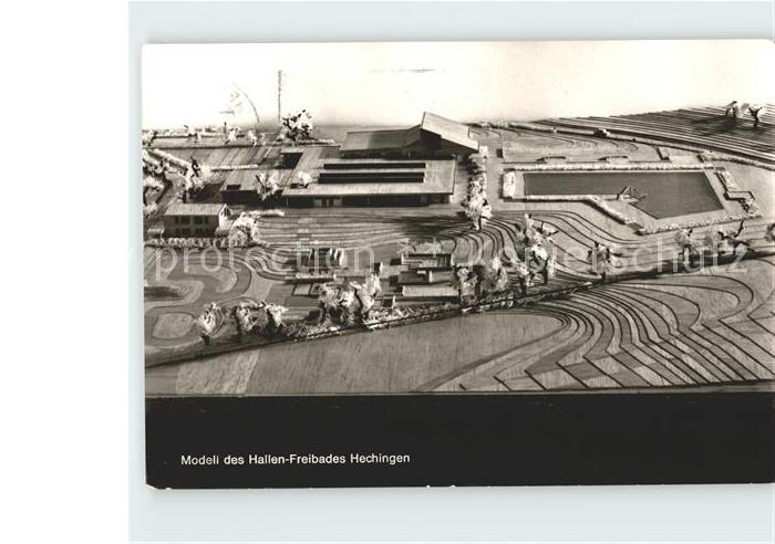 Hechingen Modell des Hallen Freibades