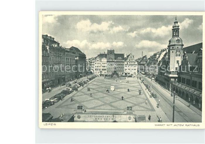 LEIPZIG Sachsen Markt mit altem Rathaus
